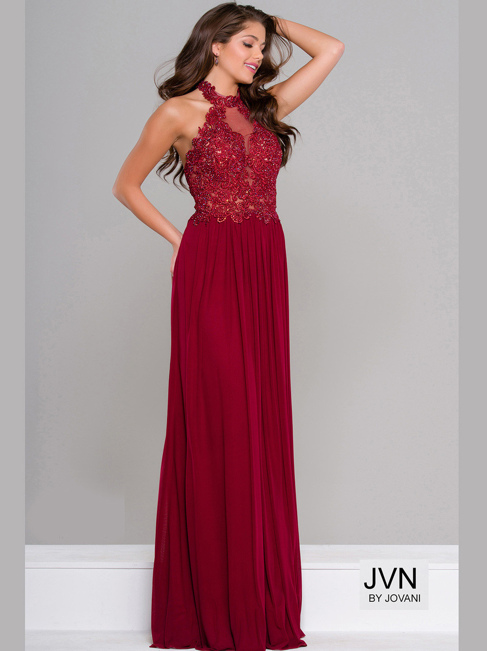 halter neck prom dress